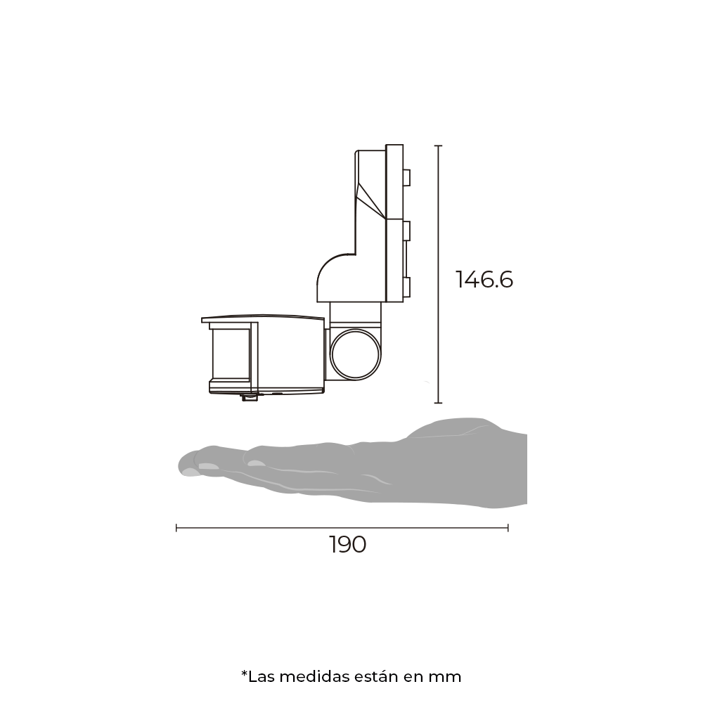 Sensor de movimiento infrarrojo para muro, blanco, SE-2101.B