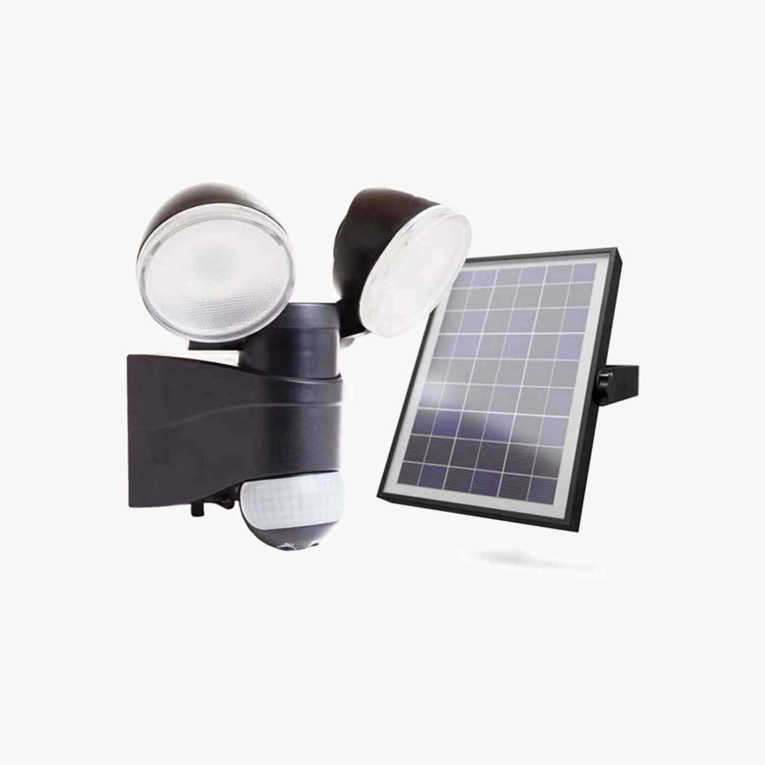 Lámpara LED de sobreponer en muro con panel solar y sensor de movimiento 12W, Modelo MS-7112.N65 Dekor