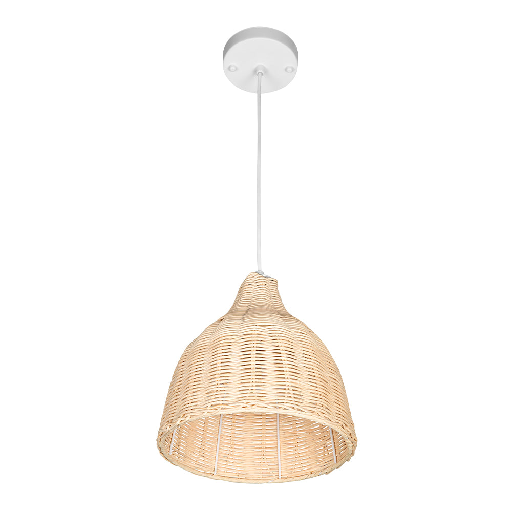 Lámpara LED bambú de suspender en techo 4W 120V~ Modelo DL-2404.MB Dekor By Illux
