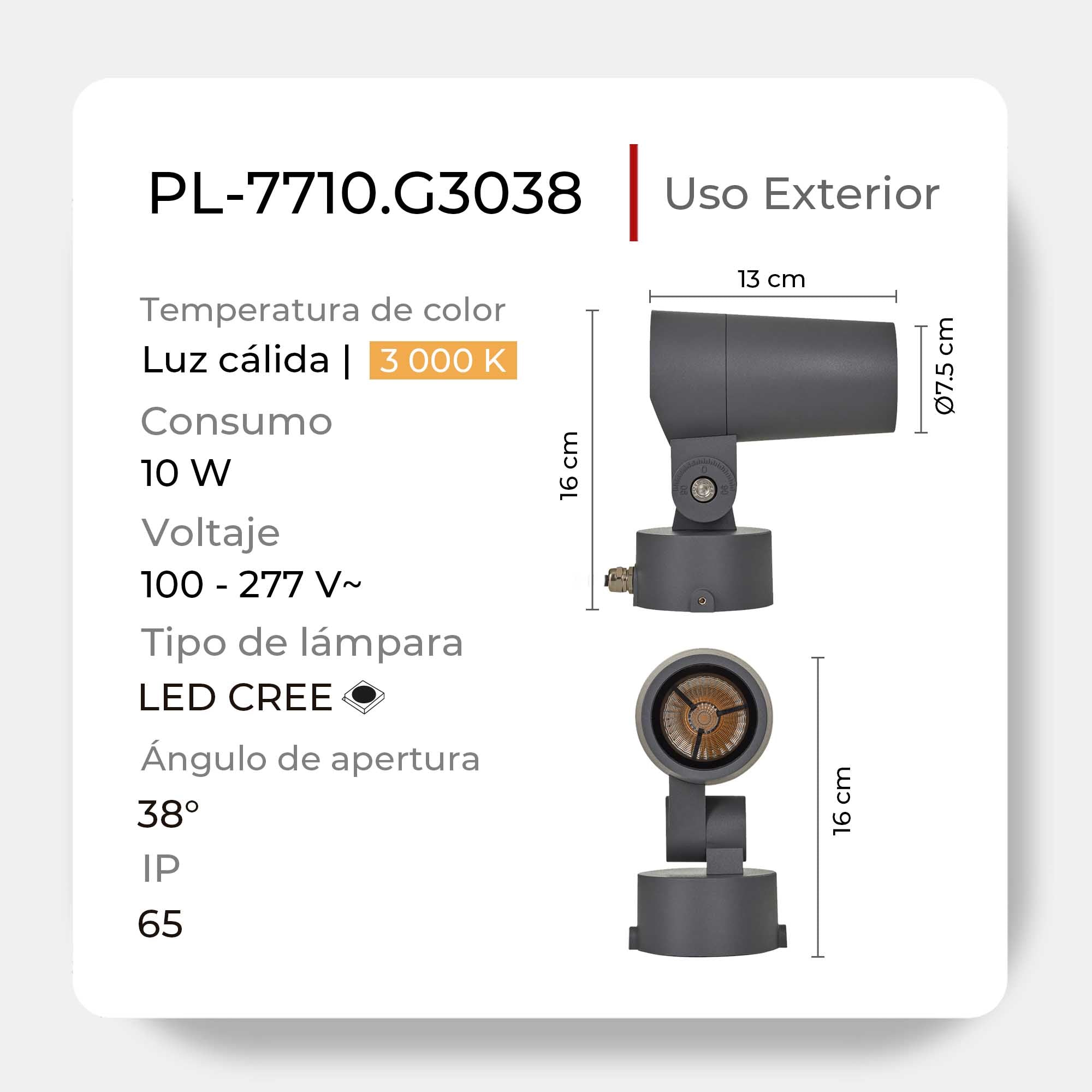 Luminaria LED para Piso PL-7710 - Iluminación Exterior de Alto Rendimiento