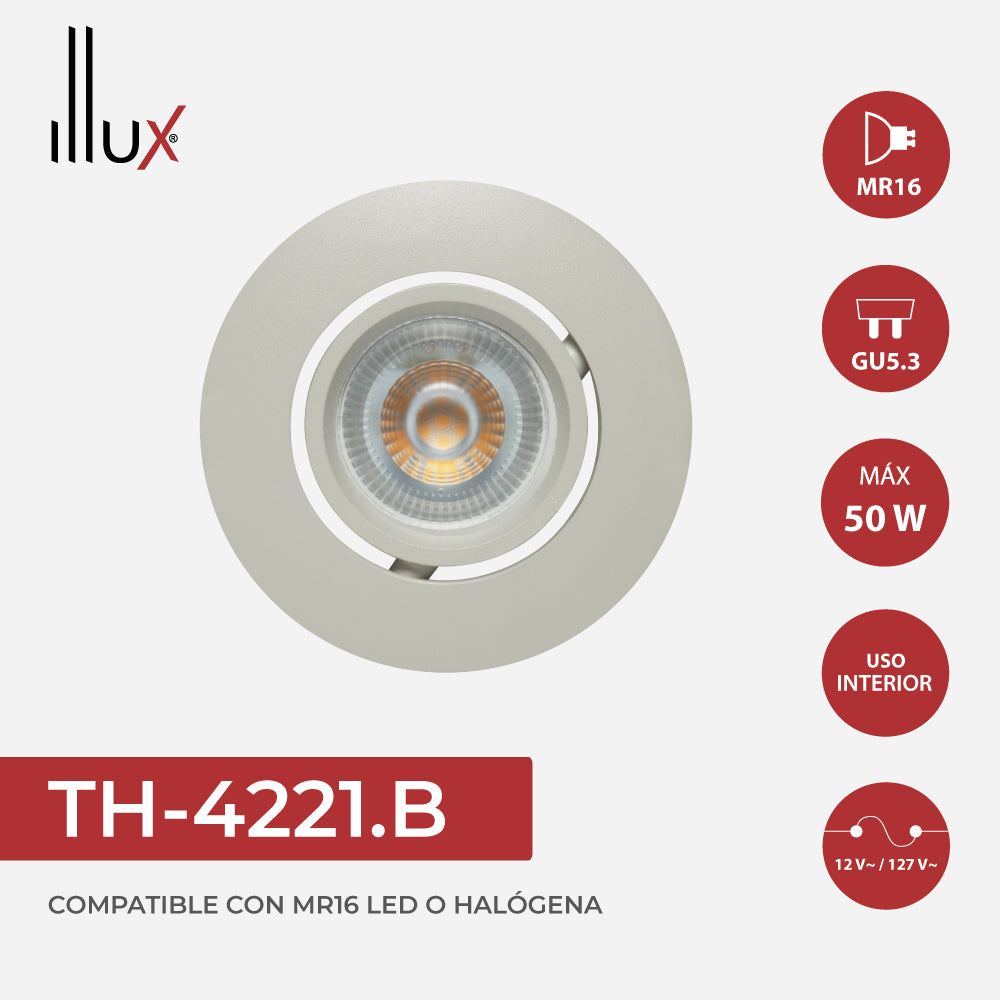 Luminario Illux dirigible para techo. TH-4221