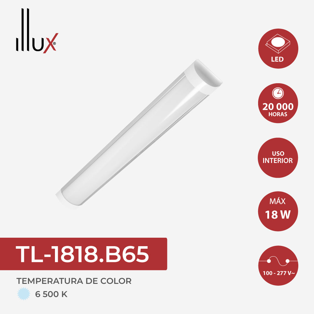 Lámpara Illux de sobreponer LED de 18W. TL-1818.B