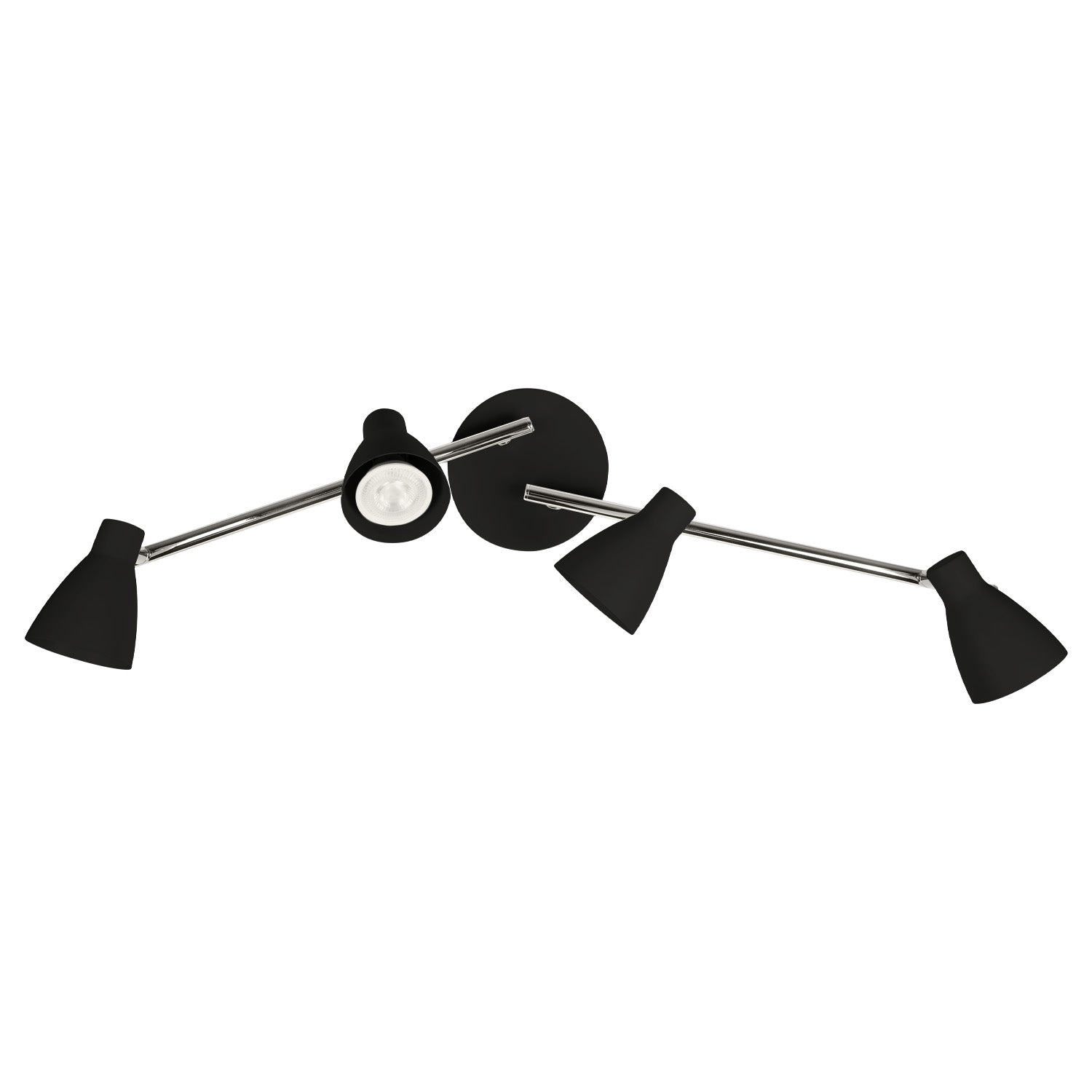 Lámpara de techo estilo riel, 4 luces, moderna, de sobreponer. Decorativo sencillo, TR-2404